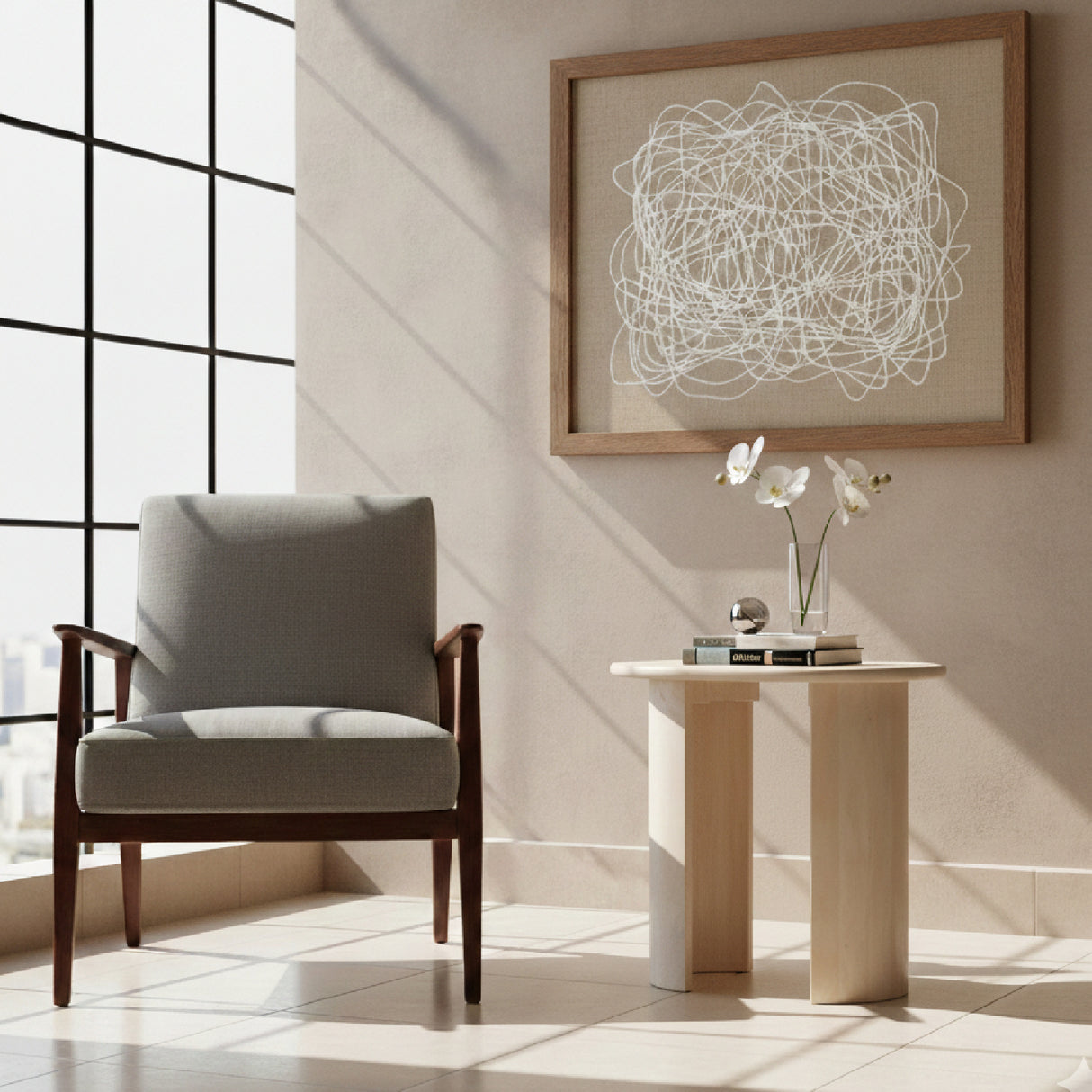   Bleached Mango Wood Side Table | Oroa.com