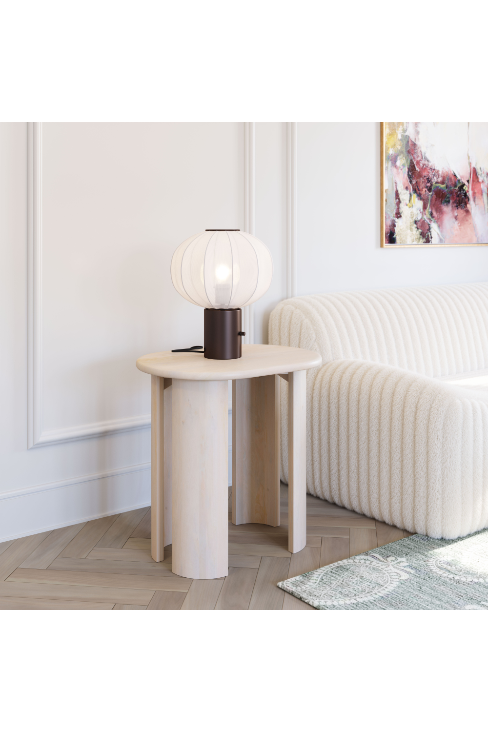   Bleached Mango Wood Side Table | Oroa.com
