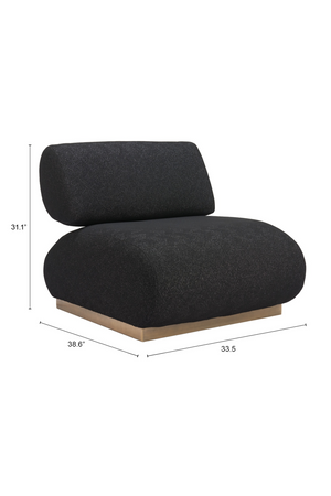   Black Textured Fabric Accent Chair | Oroa.com