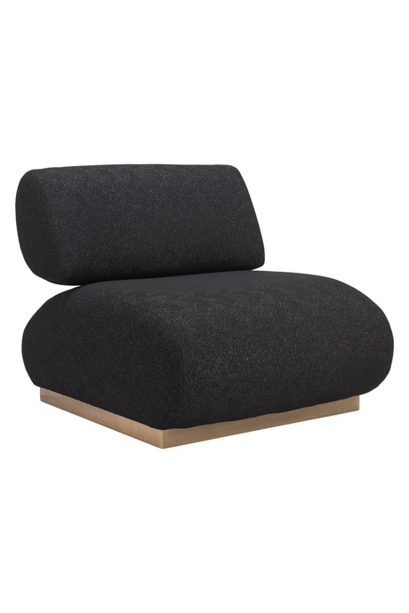   Black Textured Fabric Accent Chair | Oroa.com