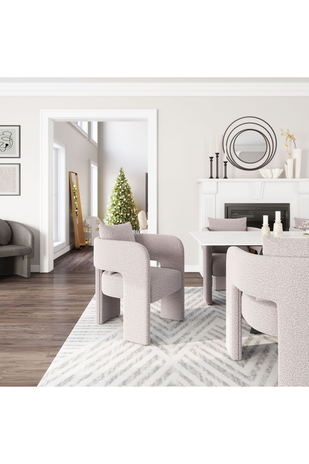   Gray Curved Dining Chair | Oroa.com