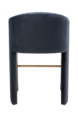   Dark Gray Velvet Bar Stool | Oroa.com