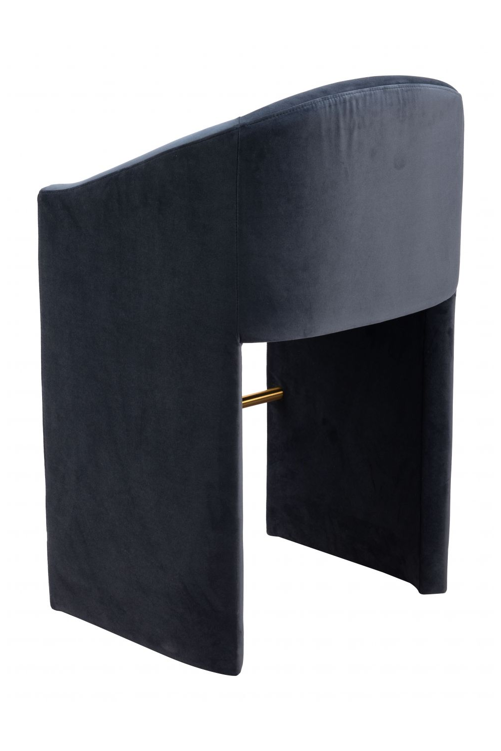   Dark Gray Velvet Bar Stool | Oroa.com