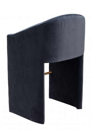   Dark Gray Velvet Bar Stool | Oroa.com