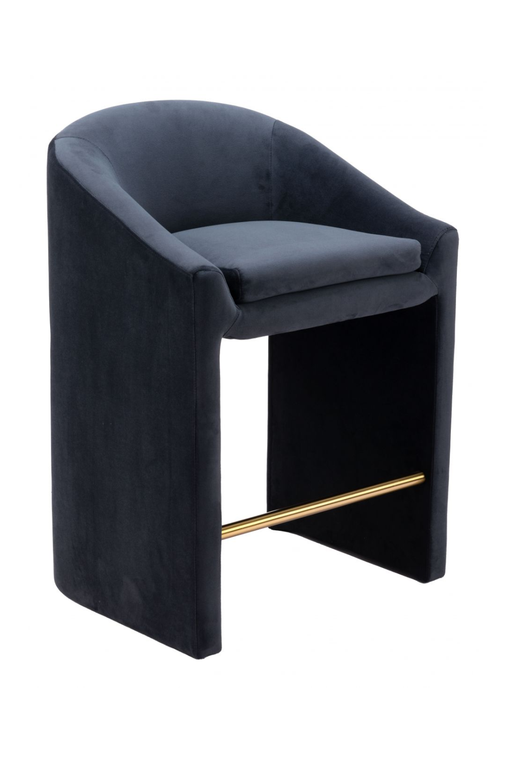   Dark Gray Velvet Counter Stool | Oroa.com