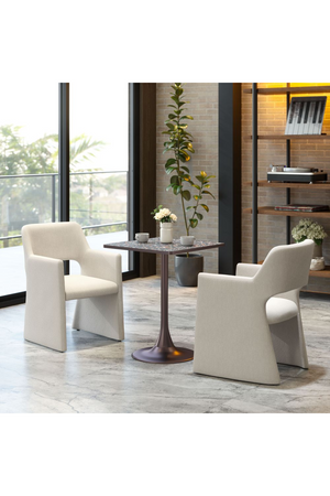   White Linen Dining Chair | Oroa.com