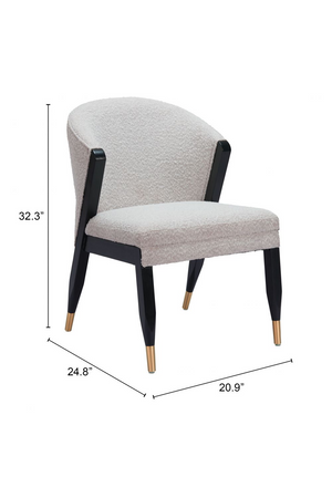   Light Gray Curved Dining Chair | Oroa.com