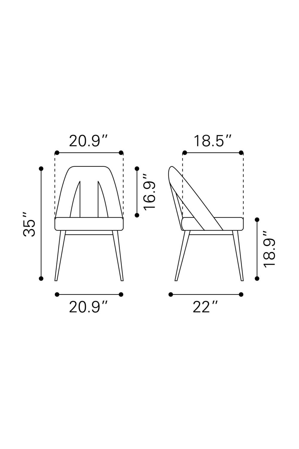   Cut-Out Detail Dining Chair | Oroa.com