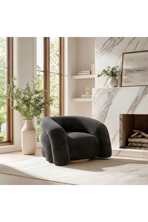   Black Velvet Accent Chair | Oroa.com