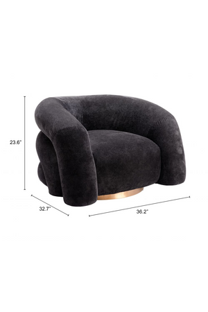   Black Velvet Accent Chair | Oroa.com