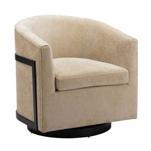   Golden Beige Swivel Chair | Oroa.com