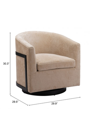   Golden Beige Swivel Chair | Oroa.com