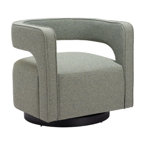   Sage Green Curved Swivel Chair | Oroa.com