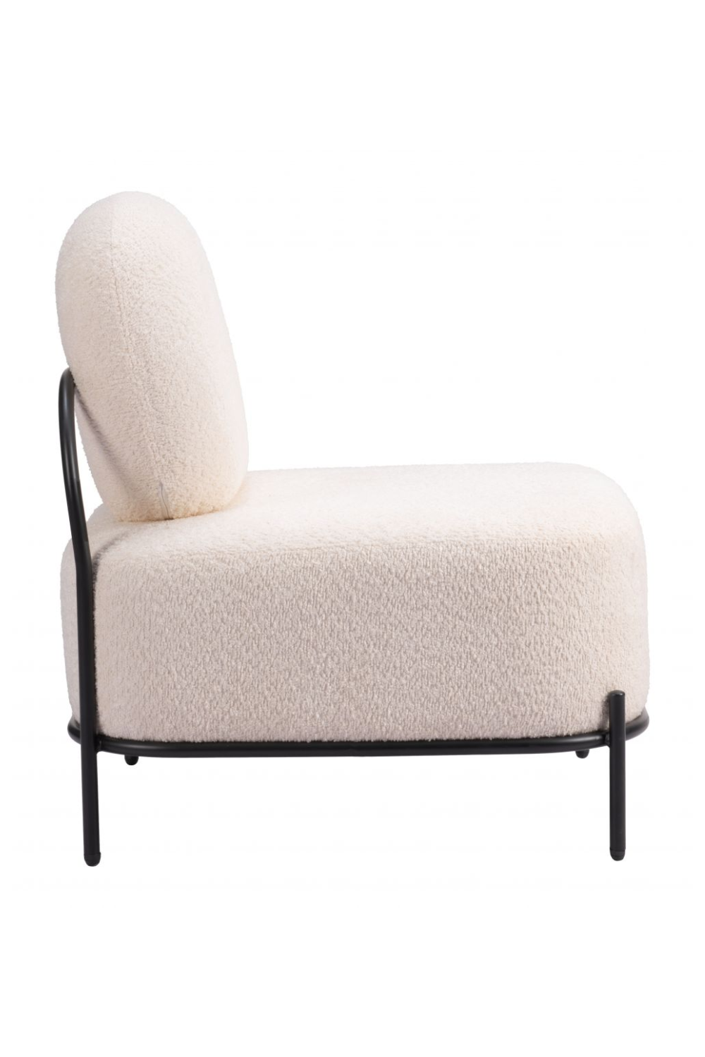   White Teddy Fabric Accent Chair | Oroa.com