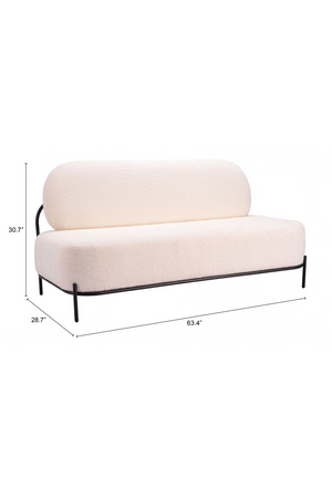   White Teddy Fabric Sofa | Oroa.com