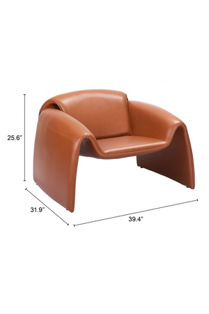   Leather Contemporary Accent Chair | Oroa.com