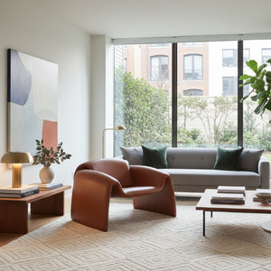   Leather Contemporary Accent Chair | Oroa.com