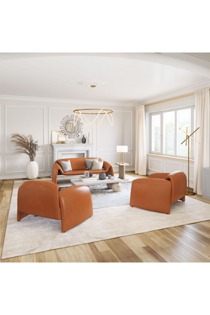   Leather Contemporary Accent Chair | Oroa.com