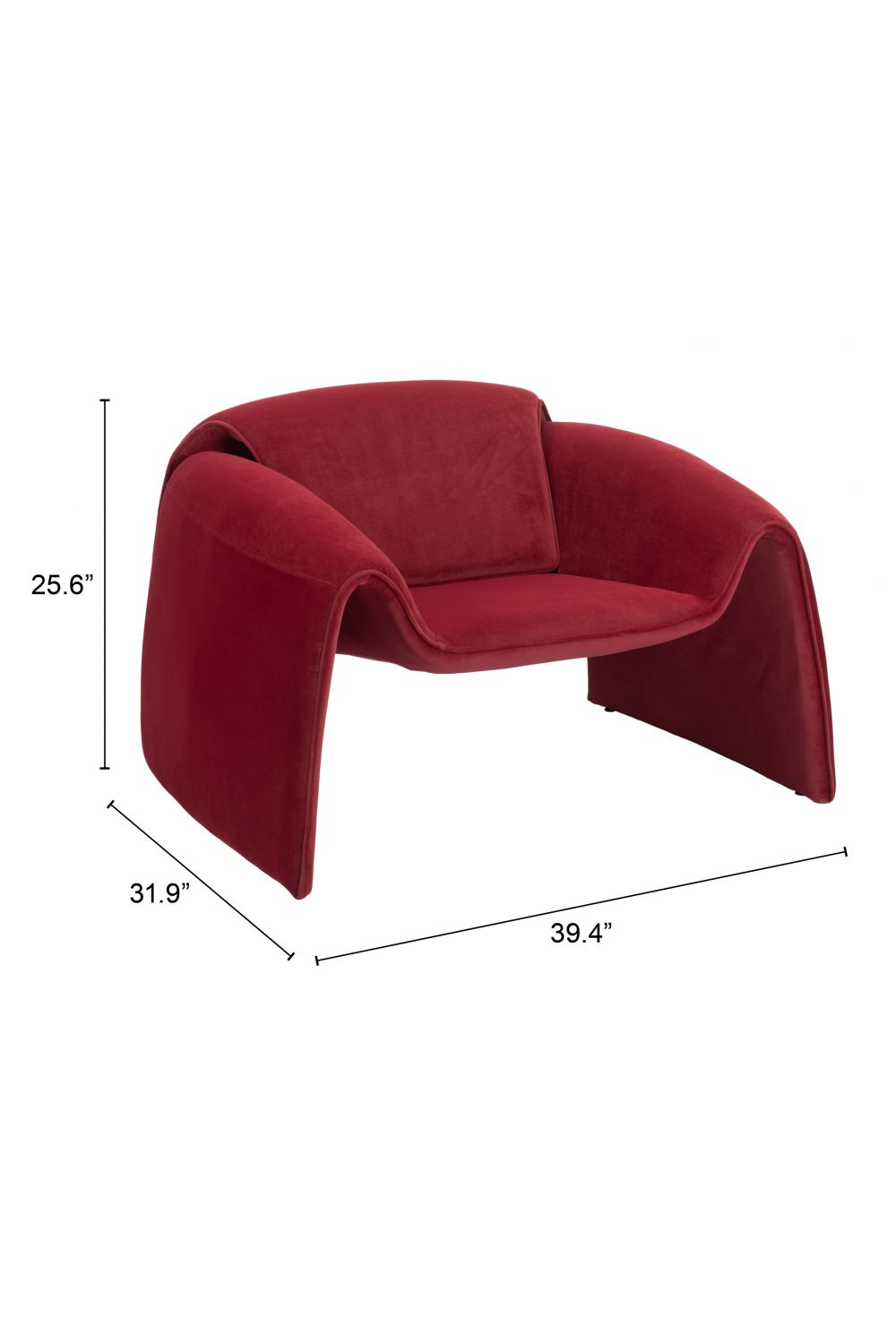   Velvet Contemporary Accent Chair | Oroa.com