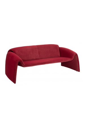   Red Velvet Sofa | Oroa.com