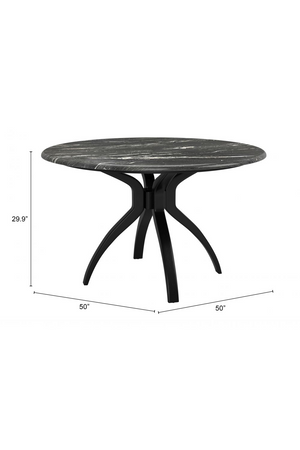   Black Marble Round Dining Table | Oroa.com