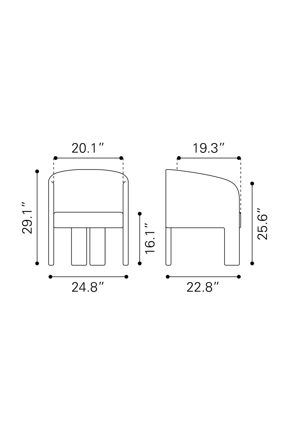   Poly Linen Accent Chair | Oroa.com