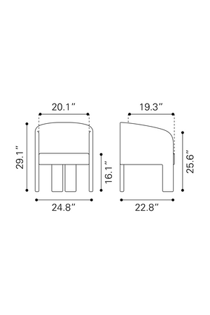   Poly Linen Accent Chair | Oroa.com