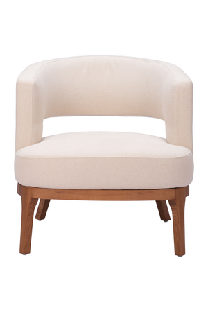   Beige Vinyl Accent Chair | Oroa.com