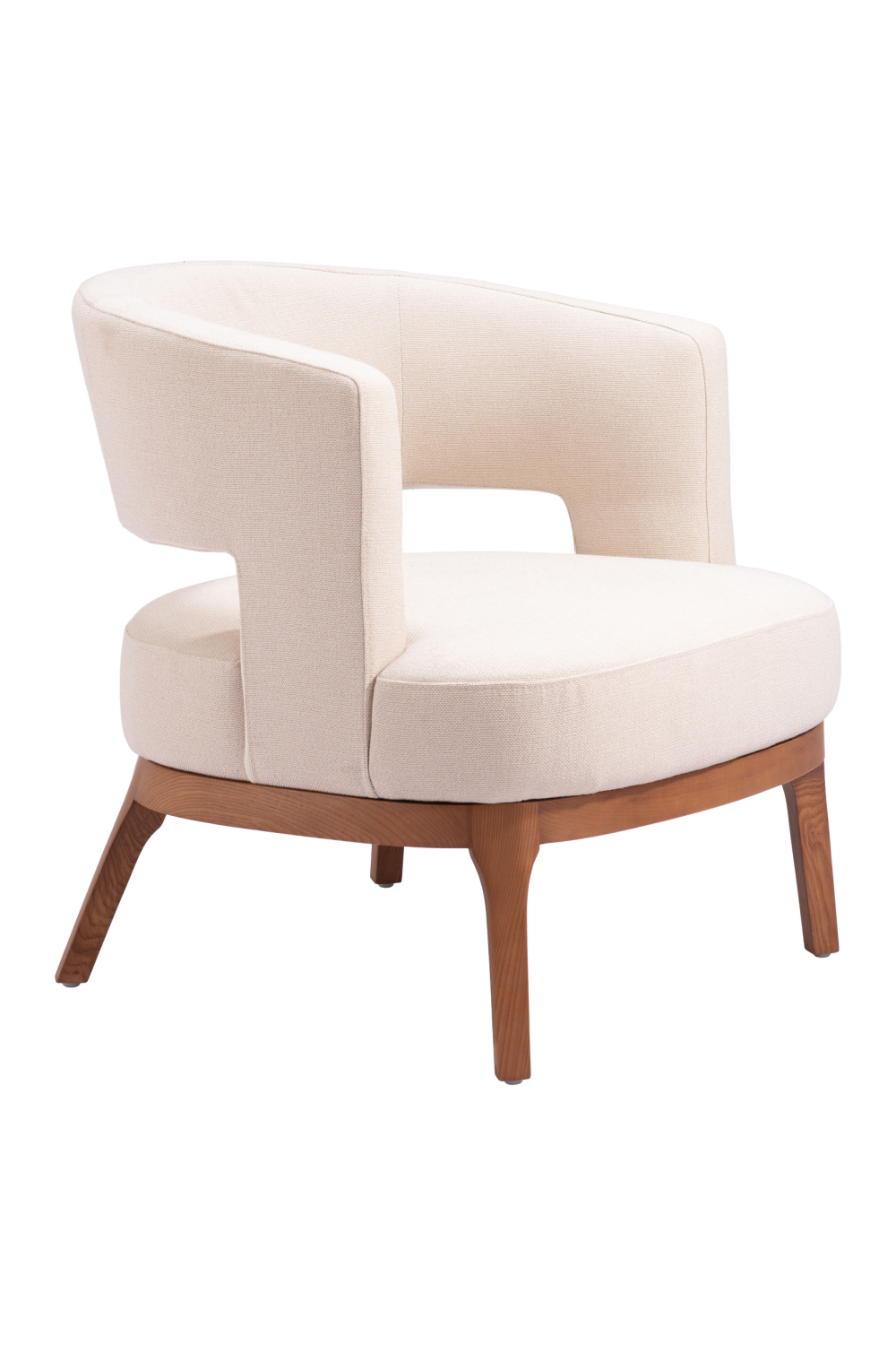   Beige Vinyl Accent Chair | Oroa.com