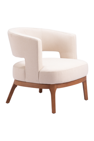   Beige Vinyl Accent Chair | Oroa.com