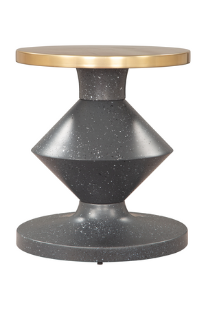   Black Geometrical Base Side Table | Oroa.com
