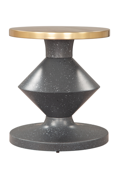   Black Geometrical Base Side Table | Oroa.com