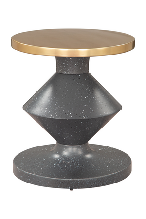   Black Geometrical Base Side Table | Oroa.com
