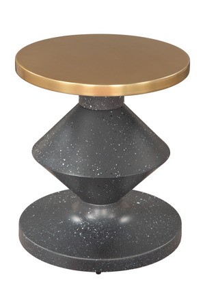   Black Geometrical Base Side Table | Oroa.com