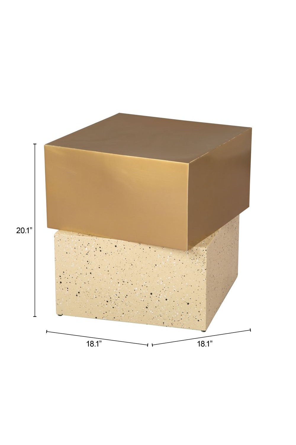   Gold Cube Side Table | Oroa.com