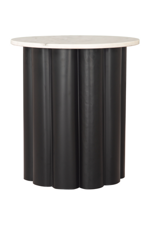   Round White Marble Side Table | Oroa.com