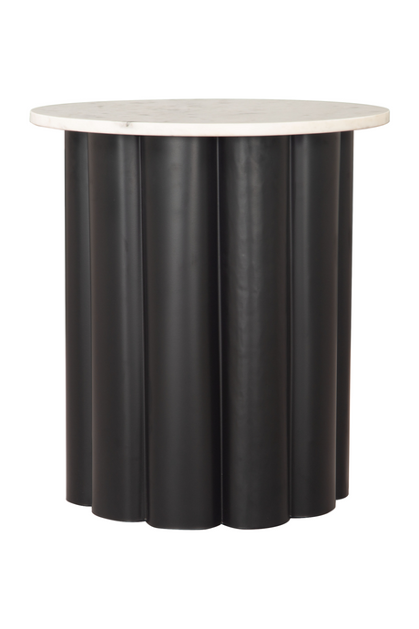   Round White Marble Side Table | Oroa.com