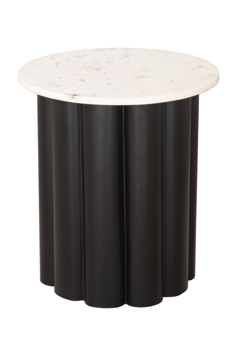   Round White Marble Side Table | Oroa.com