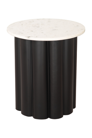   Round White Marble Side Table | Oroa.com