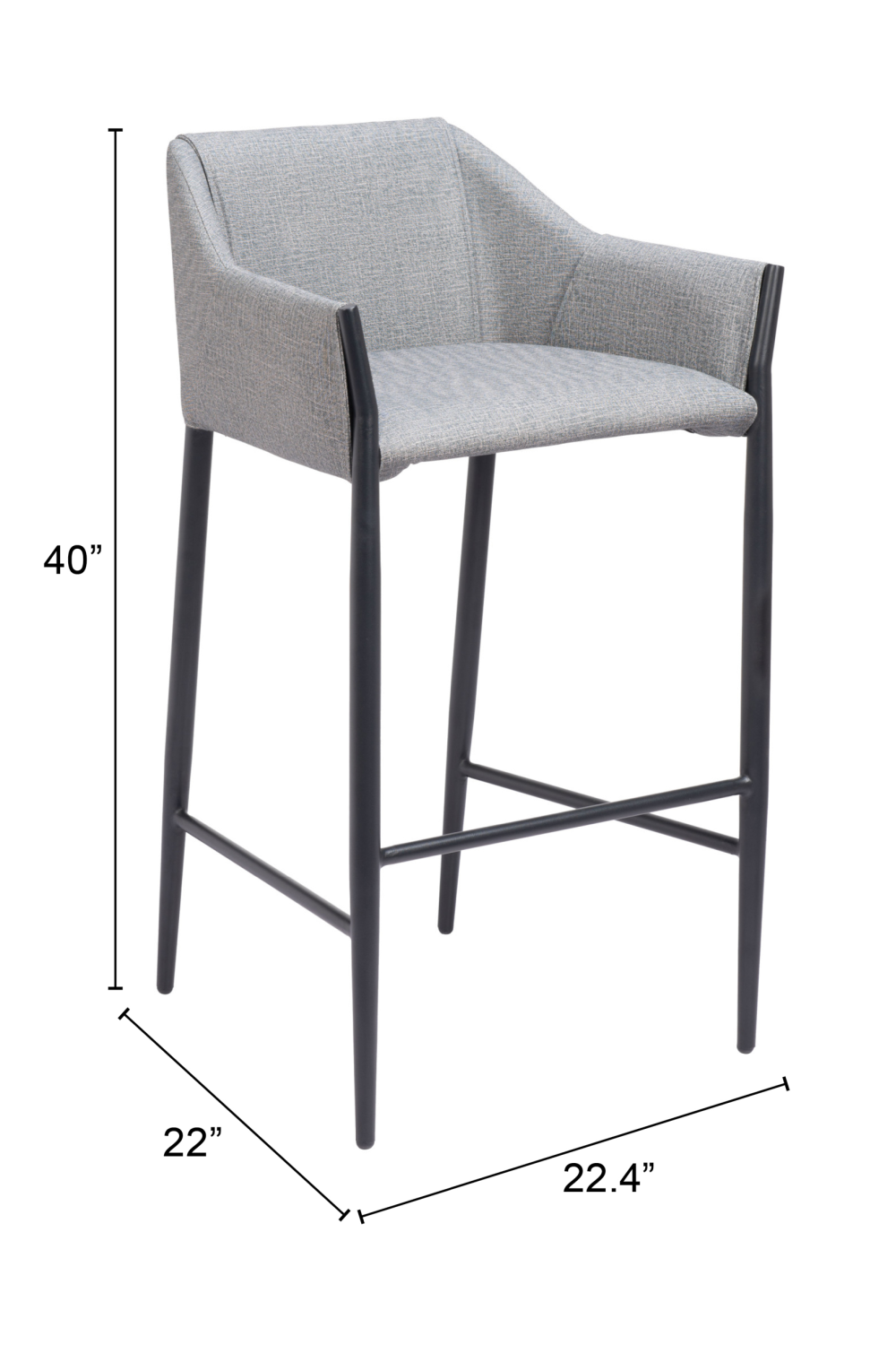   Poly Linen Bar Stool | Oroa.com