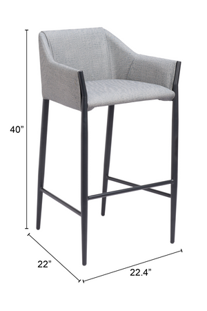   Poly Linen Bar Stool | Oroa.com