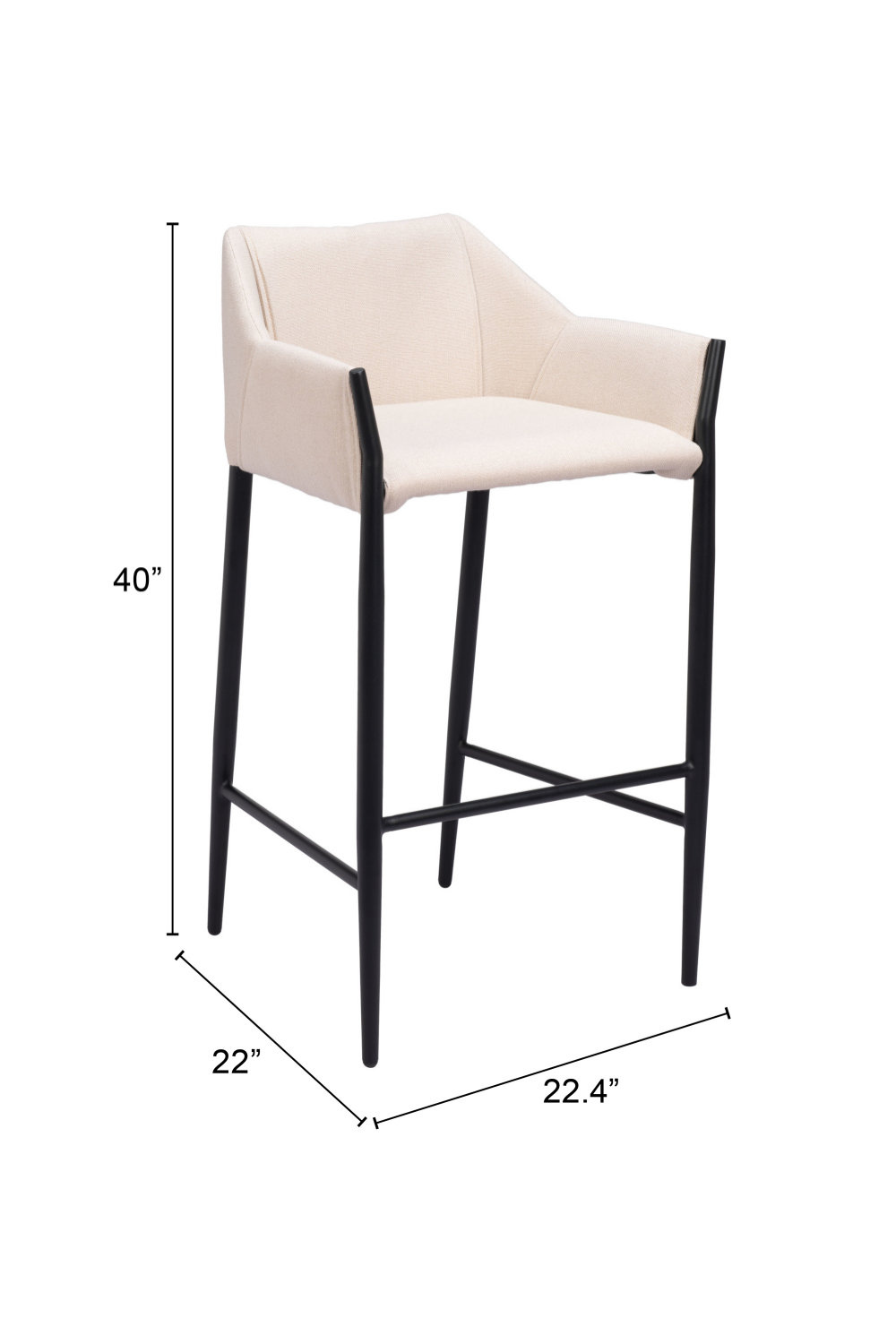   Poly Linen Bar Stool | Oroa.com
