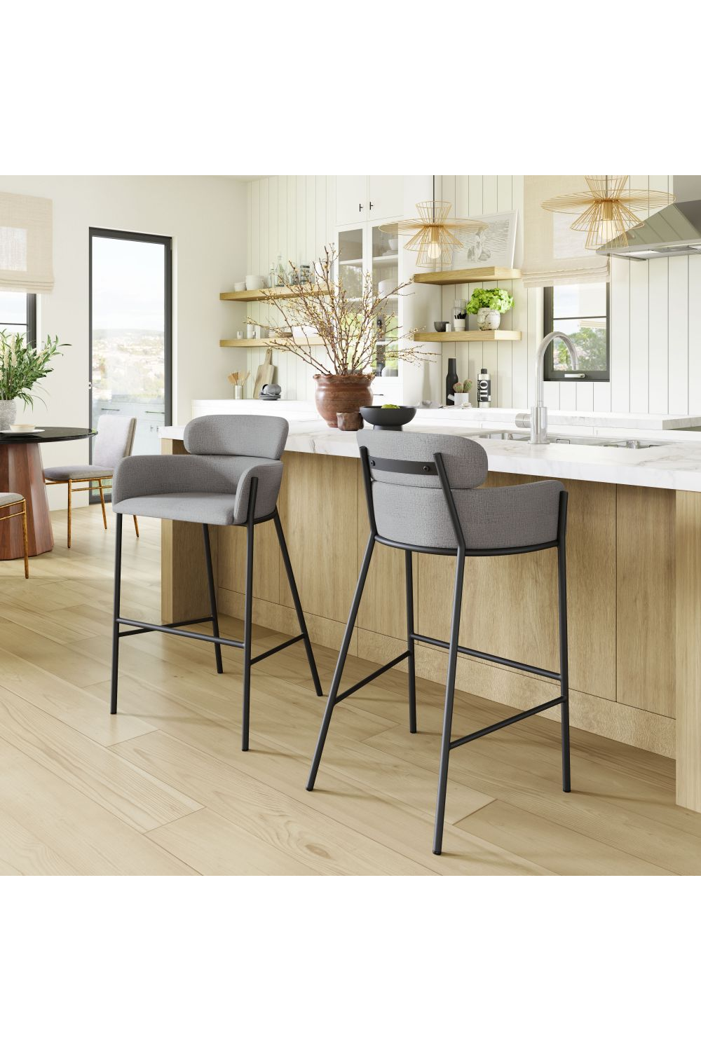   Vinyl Upholstered Bar Stool | Oroa.com