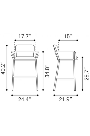   Vinyl Upholstered Bar Stool | Oroa.com