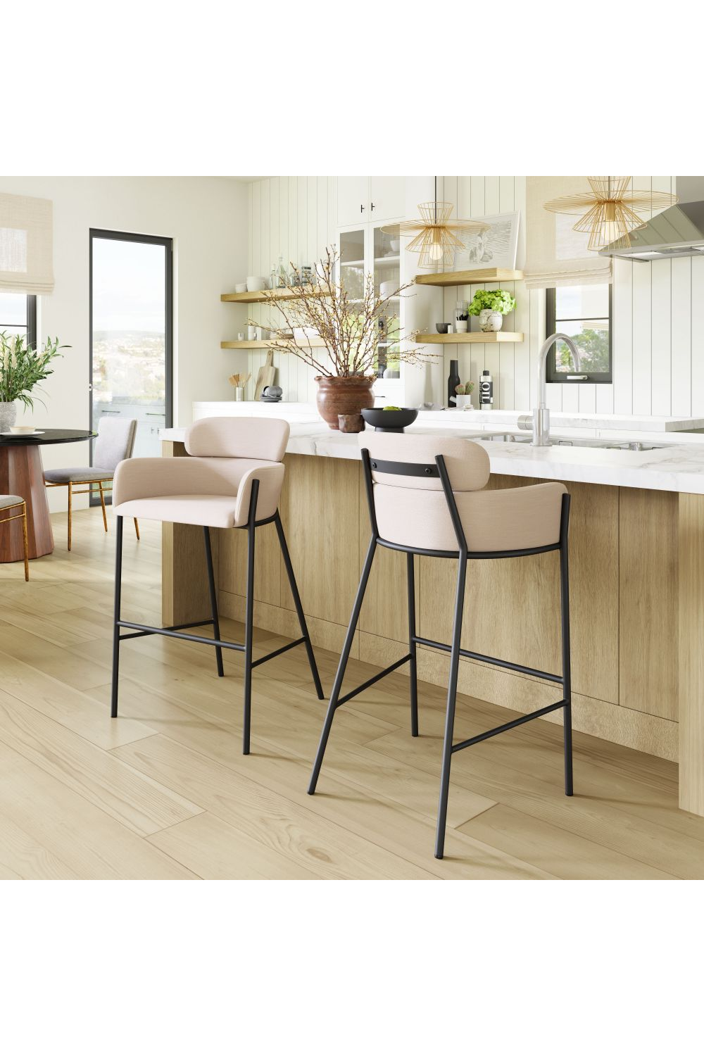   Vinyl Upholstered Bar Stool | Oroa.com