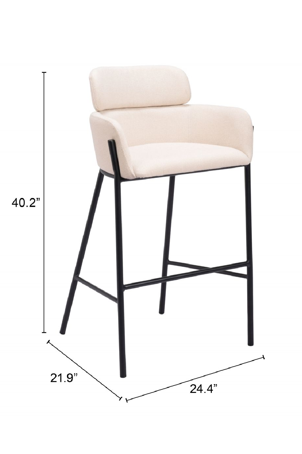   Vinyl Upholstered Bar Stool | Oroa.com