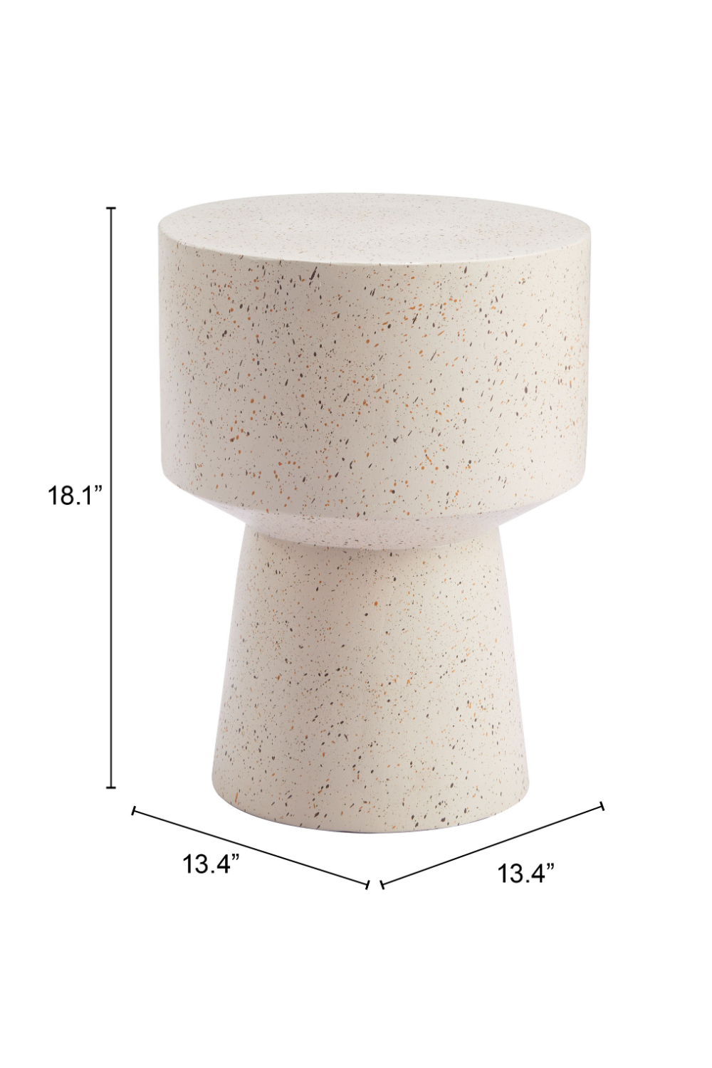   Beige Terrazzo-Look Side Table | Oroa.com