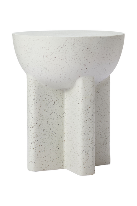   White Terrazzo-Look Side Table | Oroa.com