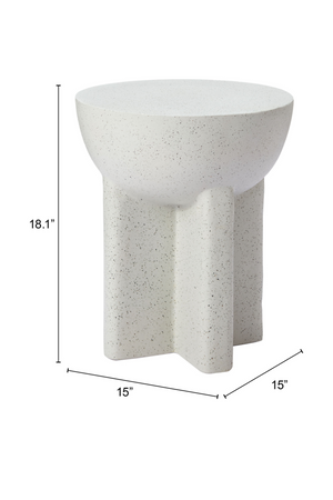   White Terrazzo-Look Side Table | Oroa.com