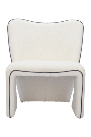   White Accent Chair with Piping | Oroa.com